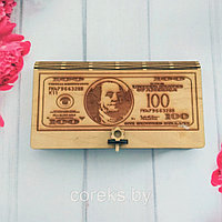 Деревянный конверт для денег №3