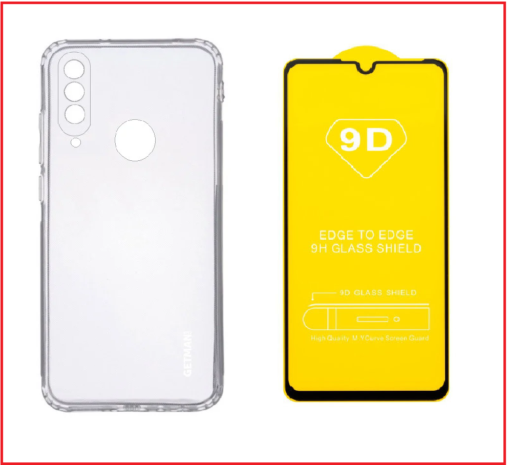 Чехол-накладка + защитное стекло 9D для Huawei P Smart 2019 / POT-LX1 - фото 1 - id-p151064509