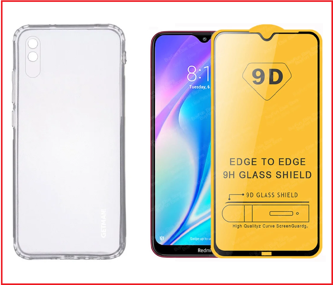 Чехол-накладка + защитное стекло 9D для Xiaomi Redmi 9 / Poco M2 - фото 1 - id-p151065541