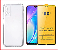 Чехол-накладка + защитное стекло 9D для Xiaomi Redmi 9T