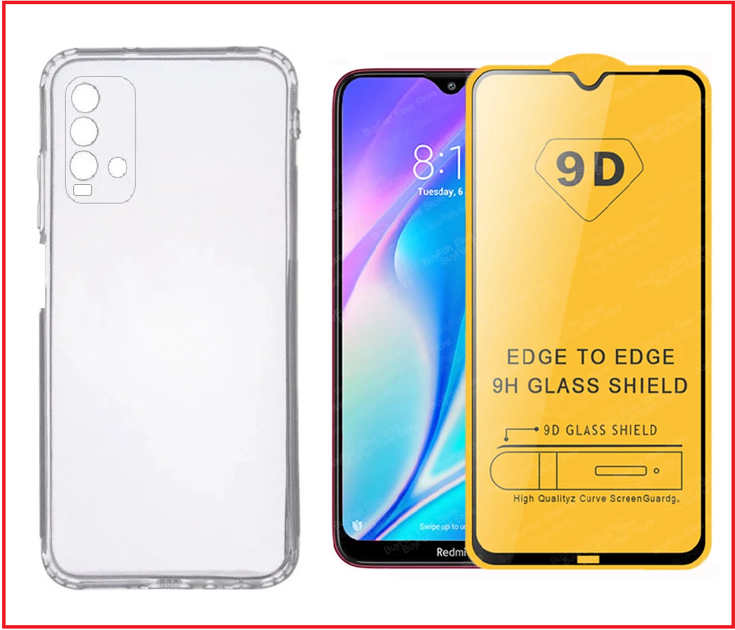 Чехол-накладка + защитное стекло 9D для Xiaomi Redmi 9T - фото 1 - id-p151065577