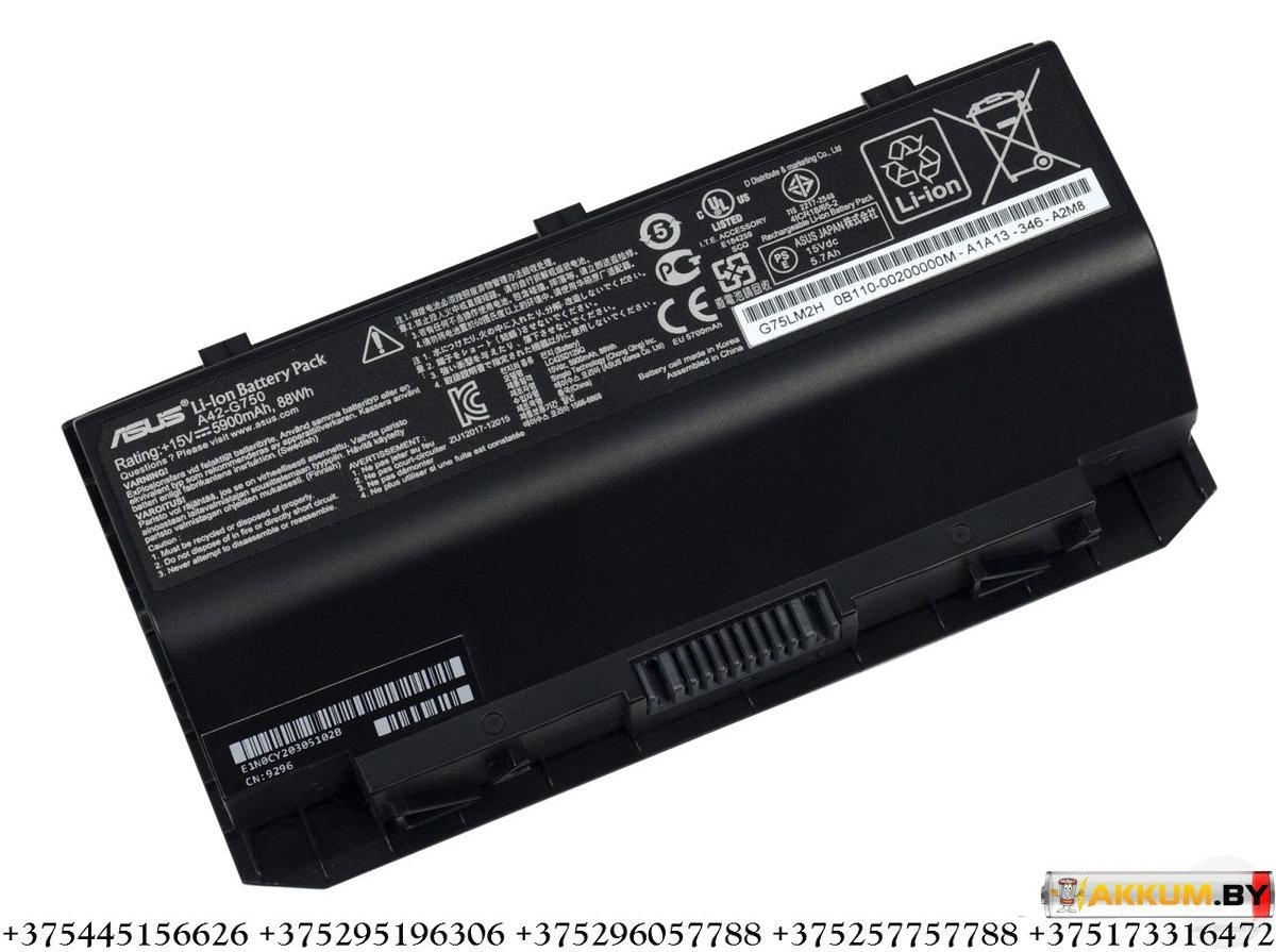Оригинальная аккумуляторная батарея Asus A42-G750 - фото 1 - id-p66416757