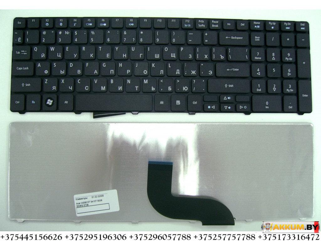 Клавиатура NSK-ALC0R для ноутбука Acer Aspire 5810T, 5536, 5738, 5738G, 5741G, 7535G, 7540, 7736G RU черная - фото 2 - id-p66417030