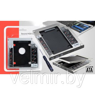 Универсальный адаптер для жёсткого диска 12.7mm Caddy HDD SSD SATA - фото 1 - id-p147750525