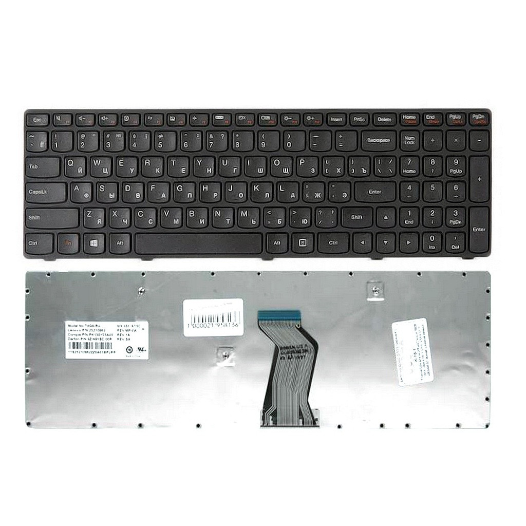 Клавиатура для ноутбука Lenovo G500, G505, G505A, G510, G700, G700A, G710 (с черной рамкой)