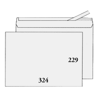 Конверт белый С4 с отрывной силиконовой лентой, размер 229 * 324 мм