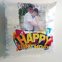 Подушка с Вашим фото "Happy Birthday"