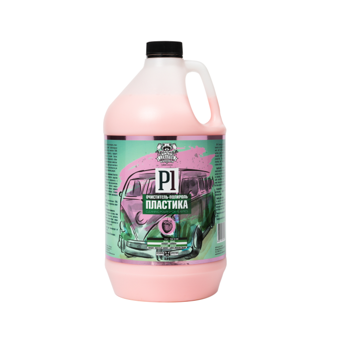 P1 Original - Очиститель-полироль пластика | LERATON | Клубника, 3.8л - фото 1 - id-p150766322