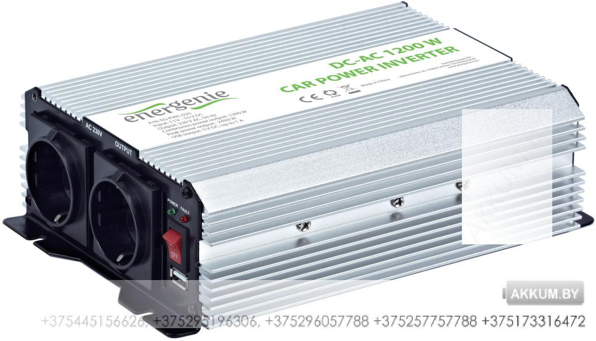Автомобильный инвертор Gembird Energenie EG-PWC-035 1200W USB - фото 2 - id-p147750514