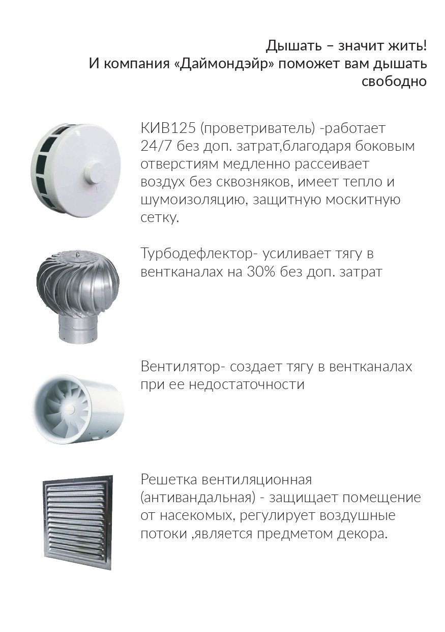 Система вентиляции для частного дома Эконом-вариант-КИВ 125 - фото 2 - id-p151073862
