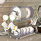 Двухуровневая настольная сушилка для посуды, фото 5