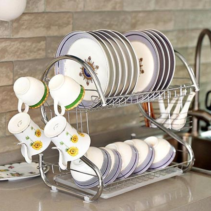 Двухуровневая настольная сушилка для посуды - фото 5 - id-p151065480