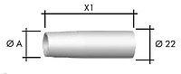 Газовое сопло коническое 16*70*22 № 145D.011 для RF GRIP 15/25