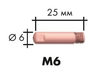 Наконечник E-Cu для Al M6 25*6*1,0 №141.0007 для RF GRIP 15/25