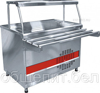Прилавок холодильный ПВВ(Н)-70КМ-01-НШ (открытый,полка,подсветка, охлаждаемый стол 1500 мм.)