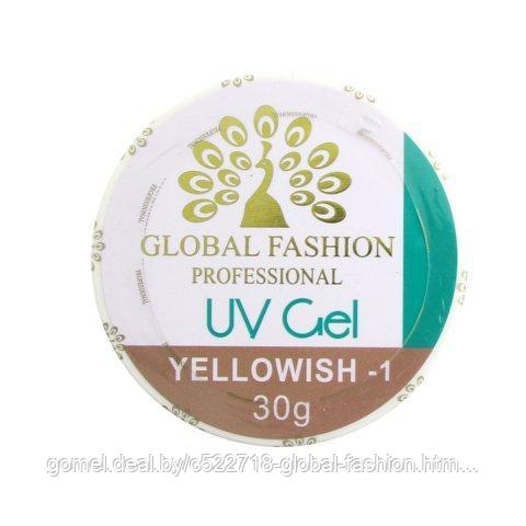Гель для наращивания ногтей, камуфляж-1, Global Fashion Yellowish-1, 30 г - фото 2 - id-p151089878