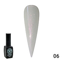 Каучуковая база для гель лака молочная с шиммером, Rubber Base Coat French, 8 мл 06