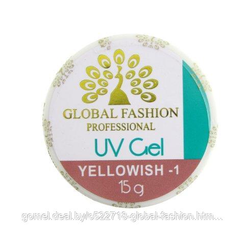 Гель для наращивания ногтей, камуфляж-1, Global Fashion Yellowish-1, 15 г - фото 2 - id-p151089889