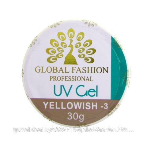 Гель для наращивания ногтей, камуфляж-3, Global Fashion Yellowish-3, 30 г - фото 2 - id-p151089890