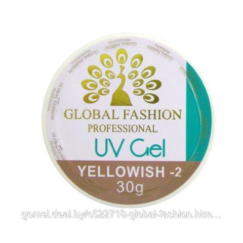 Гель для наращивания ногтей, камуфляж-2, Global Fashion Yellowish-2, 30 г - фото 2 - id-p151089895