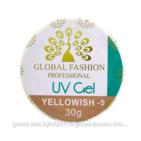Гель для наращивания ногтей, камуфляж-5, Global Fashion Yellowish-5, 30 г - фото 2 - id-p151089898