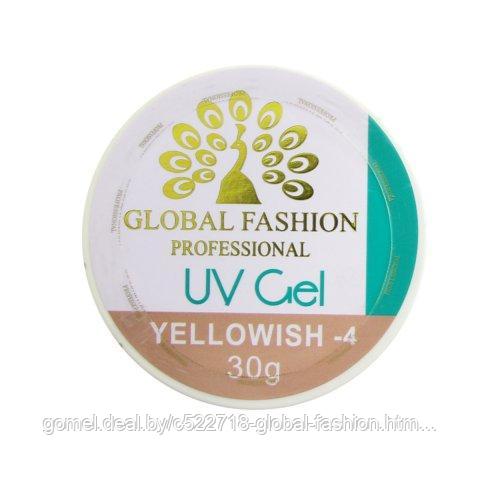 Гель для наращивания ногтей, камуфляж-4, Global Fashion Yellowish-4, 30 гр - фото 2 - id-p151089910