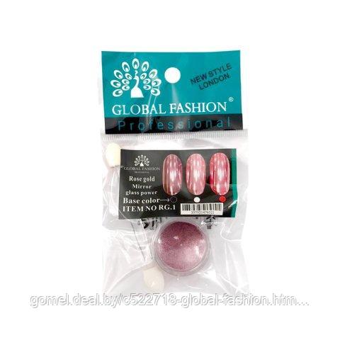 Втирка для ногтей зеркальная, розовая, Global Fashion - фото 3 - id-p151090983