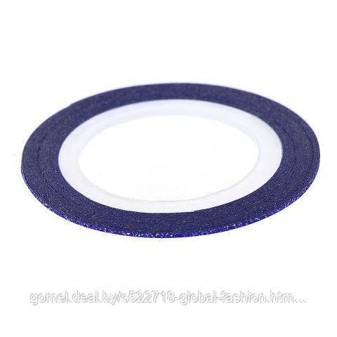 Тонкая лента для дизайна ногтей на клеевой основе Global Fashion, синяя - фото 1 - id-p151091024