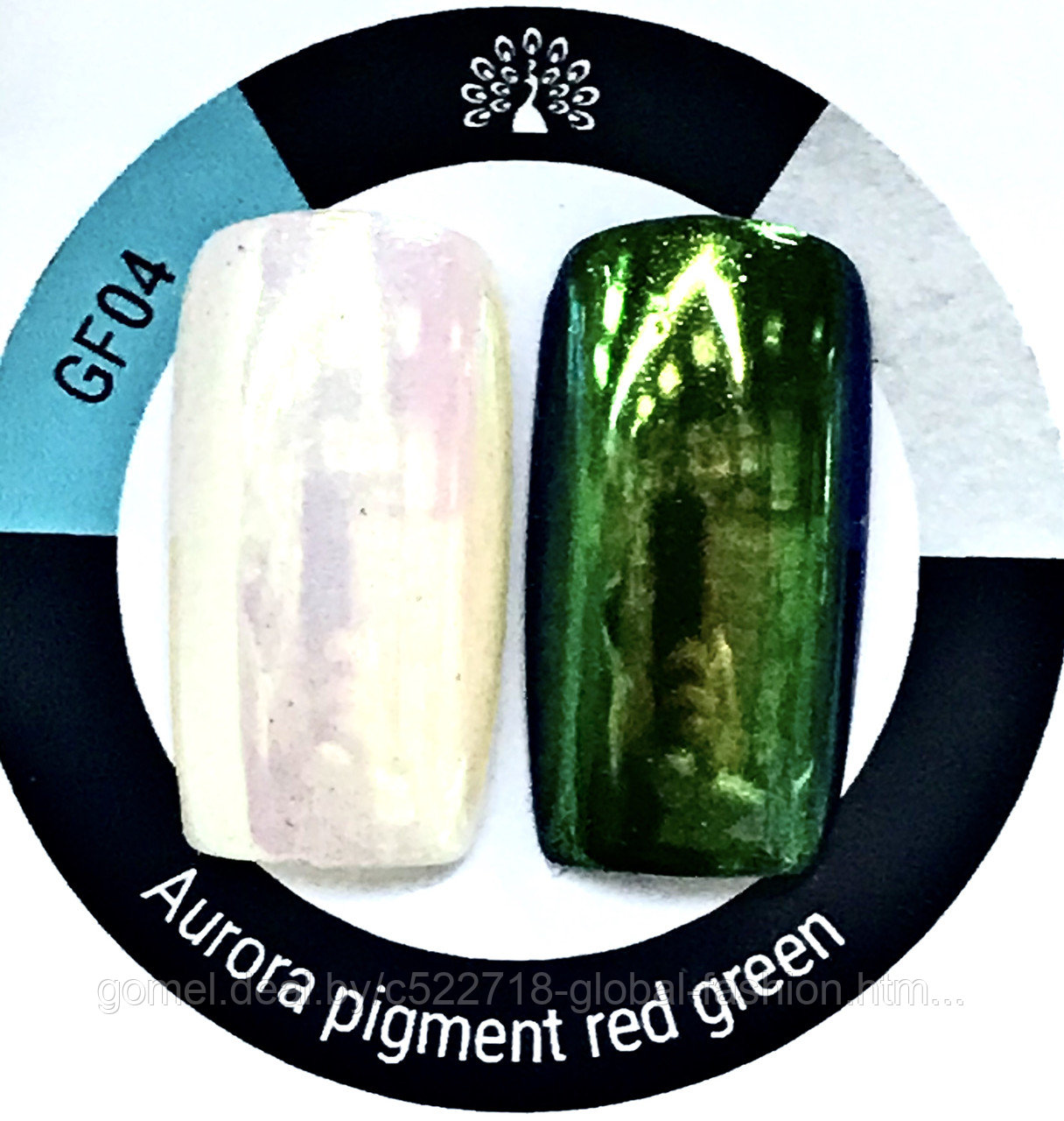 Втирка для ногтей Aurora pigment red green GF04 - фото 1 - id-p151091978