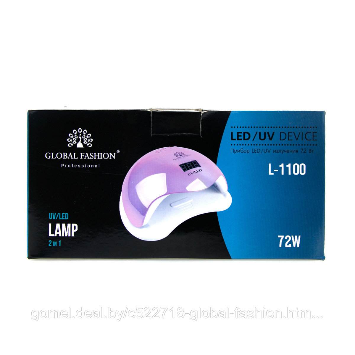 Лампа для ногтей LED/UV 72W, pink, Global Fashion L-1100 - фото 3 - id-p151092625
