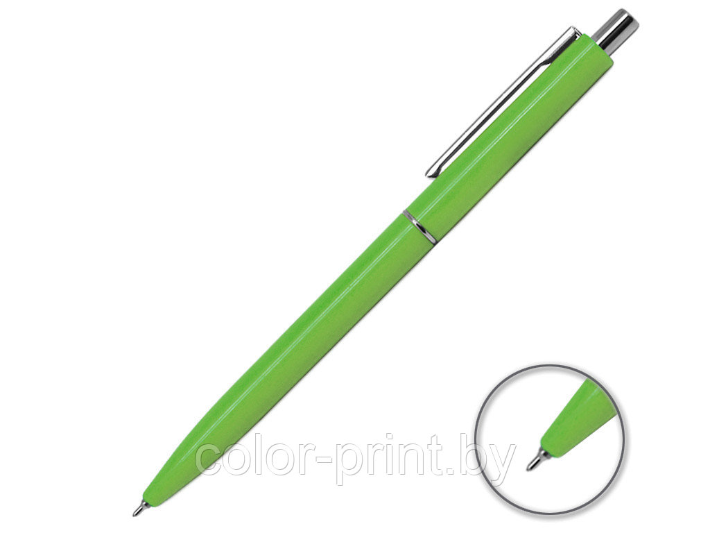 Ручка шариковая, пластик, зеленый/серебро, Best Point