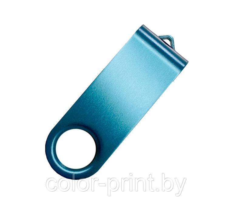 Скоба для флеш накопителя Twister, металл, голубой