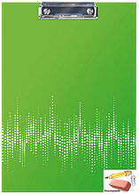 Планшет с зажимом Berlingo Neon, А4, ламинированный, неоновый зеленый