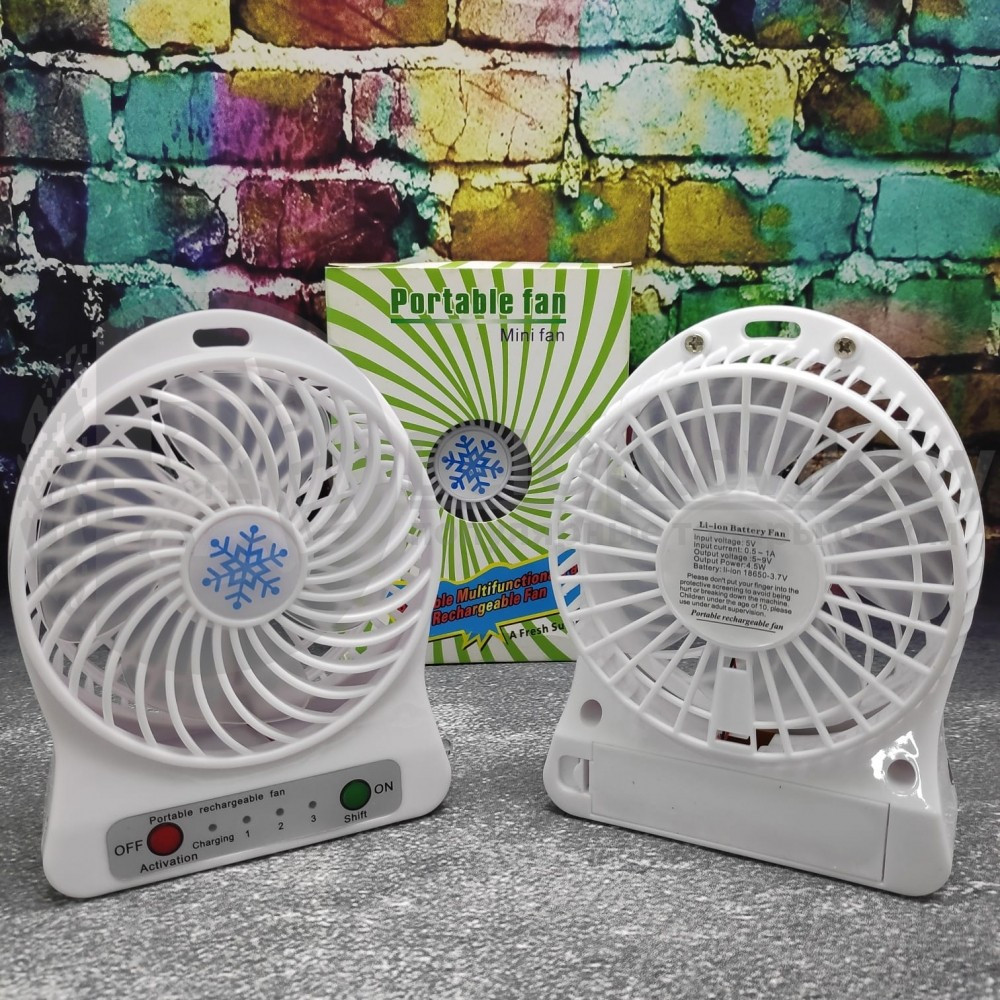 Мини вентилятор USB Fashion Mini Fan, 3 скорости обдува (заряжается от USB) Белый - фото 3 - id-p93848868