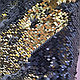 Подушка с пайетками (цвет черный и золото), фото 3