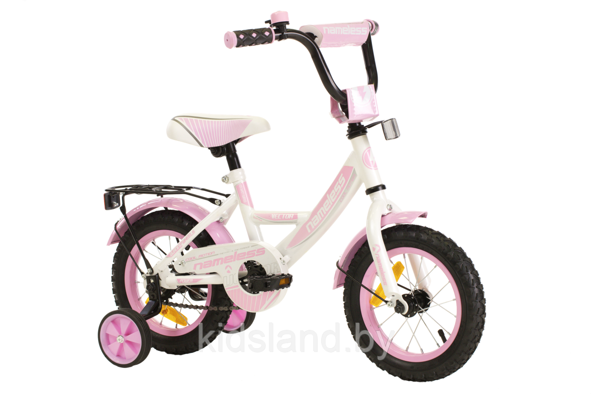 Детский велосипед Nameless  Vektor  16" (бело- розовый)