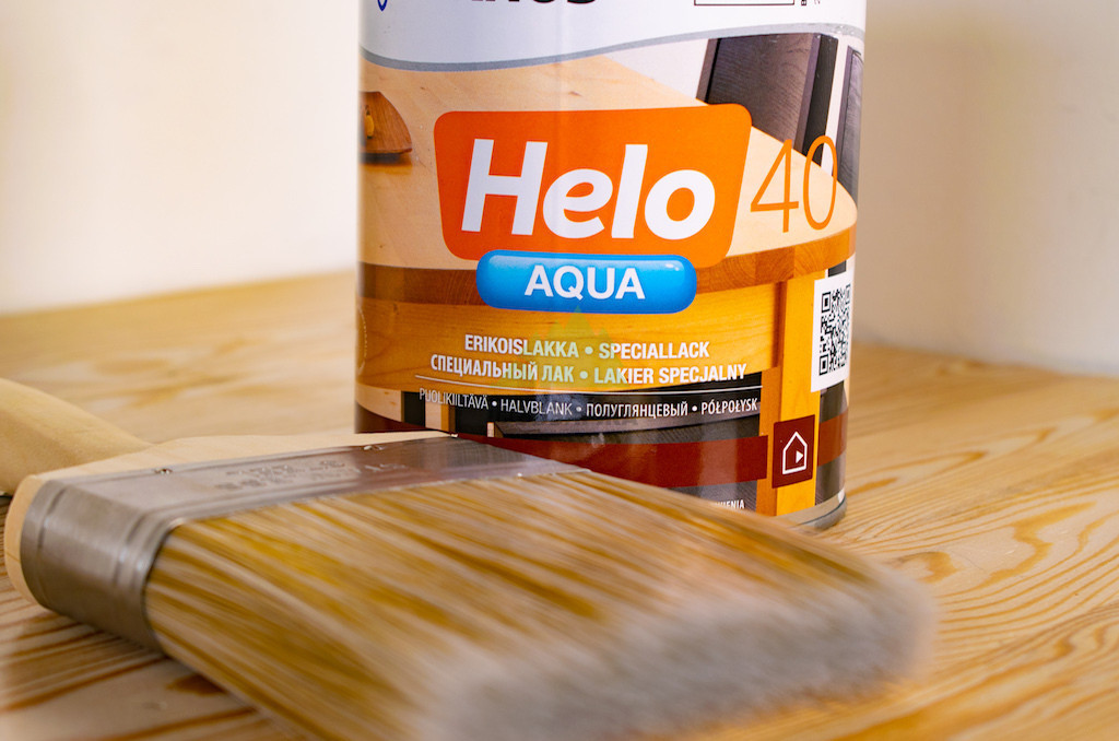 Лак для дерева, водоразбавляемый Текнос Хело аква 40 Teknos Helo Aqua 40 semigloss 0,45 л - фото 2 - id-p151127247