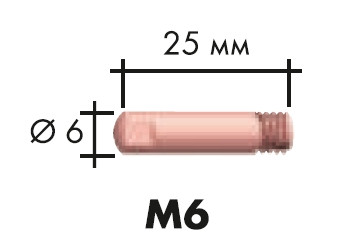 Наконечник E-Cu M6 25*6*1.0 №140.0253 для RF GRIP 15/25