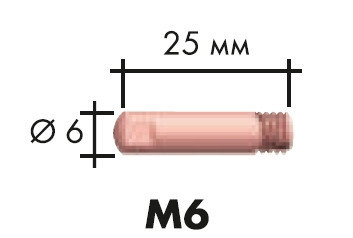 Наконечник E-Cu M6 25*6*1.0 №140.0253 для RF GRIP 15/25