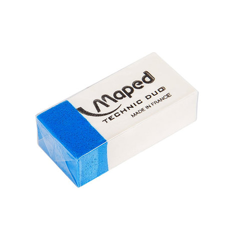 Ластик MAPED "Technic Duo", цвет - белый, размер 39х18х11 мм., фото 2