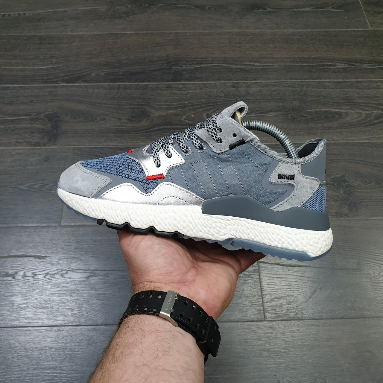 Кроссовки Adidas Nite Jogger Gray White