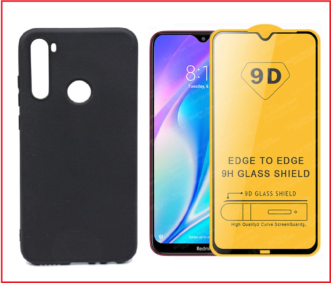 Чехол-накладка + защитное стекло 9D для Xiaomi Redmi Note 8T - фото 1 - id-p151129998