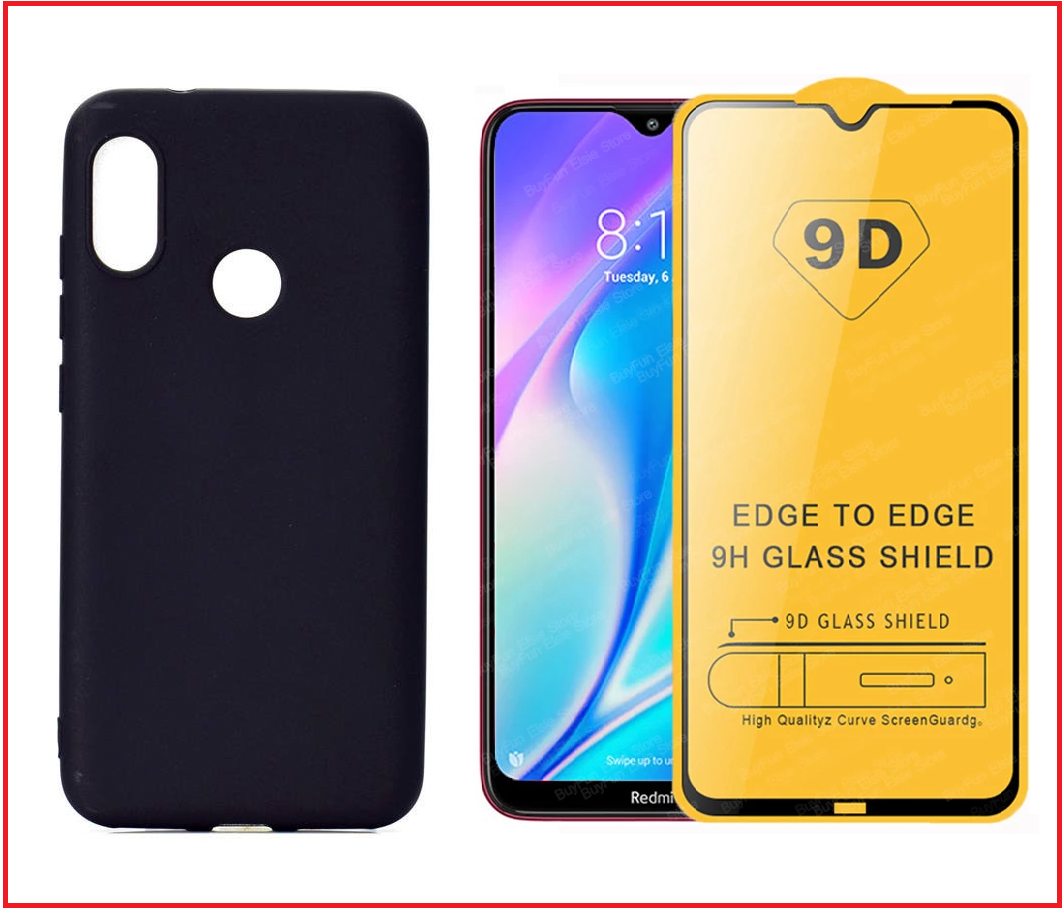 Чехол-накладка + защитное стекло 9D для Xiaomi Redmi Note 7 - фото 1 - id-p151130005