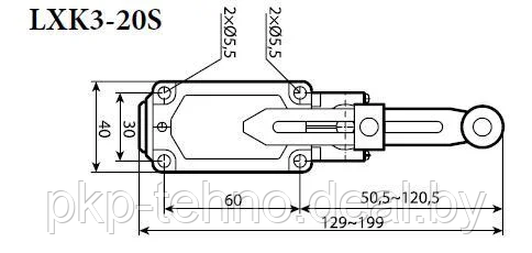 Выключатель путевой (концевой) LXK3-20S/T (ВП15K21Б-291-54У2.8) - фото 2 - id-p151130055