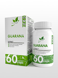 Предтренировочные комплексы и энергетики NaturalSupp Guarana 60 капс
