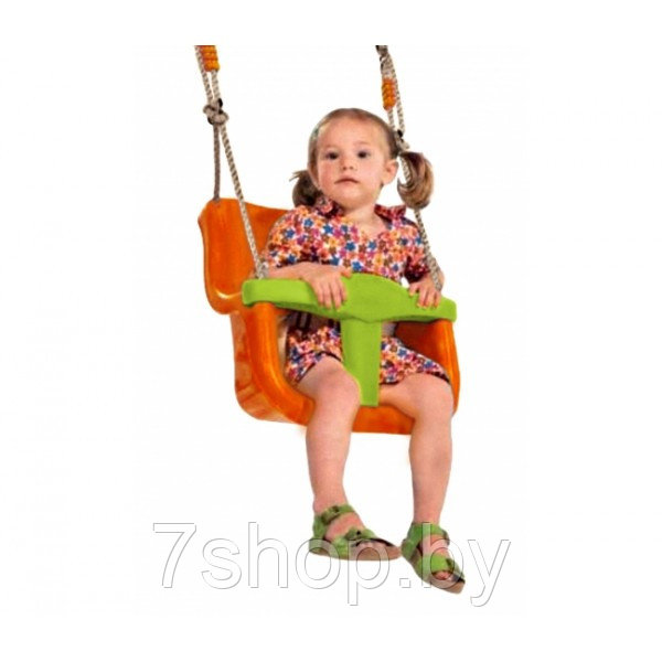 Детские подвесные качели KBT Baby Luxe (оранжевый/салатовый) - фото 2 - id-p151132903