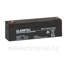 Батарея аккумуляторная Alarmtec BP2.3-12, T1, 12V/2.3Ah, 60(66)x178x35 HxLxW, 0.96kg, 5 лет