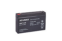 Батарея аккумуляторная Acumax AM7.2-6, T1, 6V/7.2Ah, 94(100)x151x34 HxLxW, 1.1kg, 6-9 лет