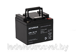 Батарея аккумуляторная Acumax AML50-12, 12V/50Ah, 171x199x166 HxLxW, 14.8kg, 10-12лет