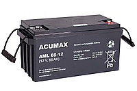 Батарея аккумуляторная Acumax AML65-12, 12V/65Ah, 178x348x167 HxLxW, 21kg, 10-12лет